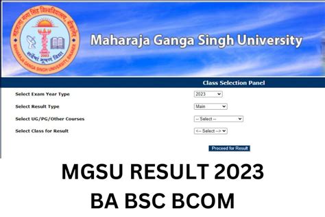 MGSU Results 2023 .